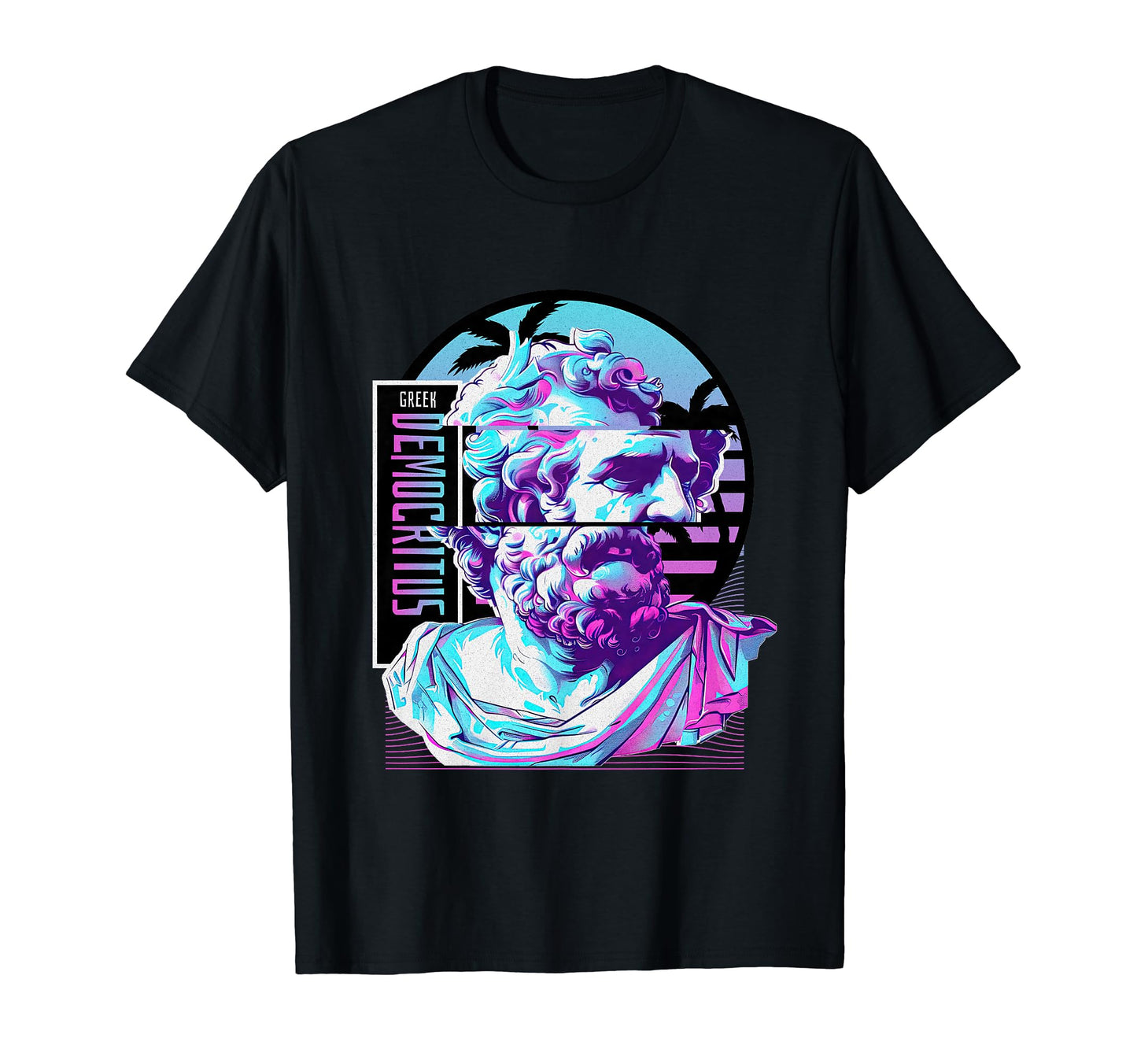 Democritus Vaporwave Glitch T-Shirt - Aesthetic Graphic Men Women - T-Shirt, Sweatshirt, Hoodie