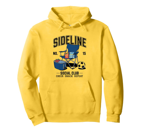 Sideline Social Club Soccer Mom Game Day Hoodie - Graphic Print Men Women - T-Shirt, Sweatshirt, Hoodie