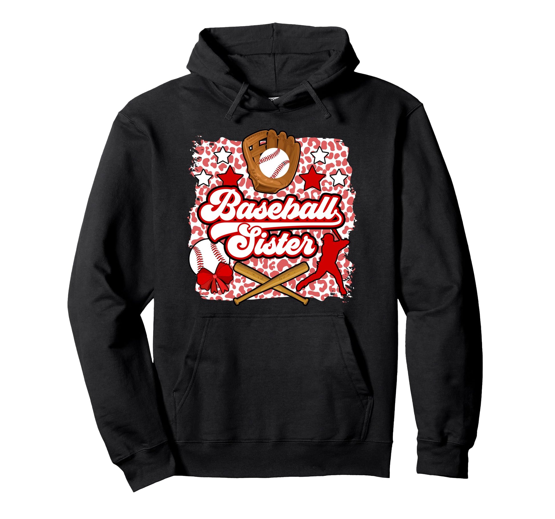Baseball Sister Baseball Player Hoodie - Custom Art Print for Adults - T-Shirt, Sweatshirt, Hoodie
