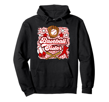 Baseball Sister Baseball Player Hoodie - Custom Art Print for Adults - T-Shirt, Sweatshirt, Hoodie