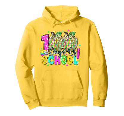 Happy 100Th Day School Rainbow 100 Days Hoodie - Novelty Apparel Unisex - T-Shirt, Sweatshirt, Hoodie