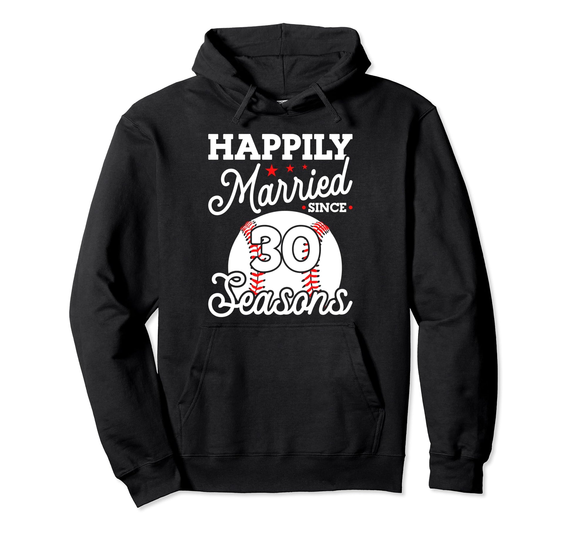 30Th Wedding Anniversary Baseball Hoodie - Custom Art Print for Adults - T-Shirt, Sweatshirt, Hoodie