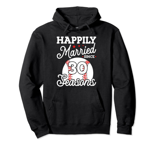 30Th Wedding Anniversary Baseball Hoodie - Custom Art Print for Adults - T-Shirt, Sweatshirt, Hoodie