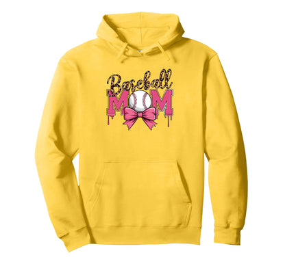 Baseball Mom Baseball Drip Coquette Bow Hoodie - Graphic Print Men Women - T-Shirt, Sweatshirt, Hoodie