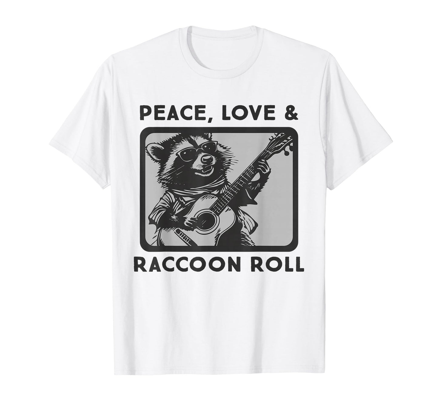 Raccoon Rock And Roll Music T-Shirt - Casual Everyday Wear Men Women - T-Shirt, Sweatshirt, Hoodie