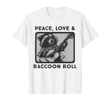 Raccoon Rock And Roll Music T-Shirt - Casual Everyday Wear Men Women - T-Shirt, Sweatshirt, Hoodie