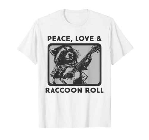 Raccoon Rock And Roll Music T-Shirt - Casual Everyday Wear Men Women - T-Shirt, Sweatshirt, Hoodie