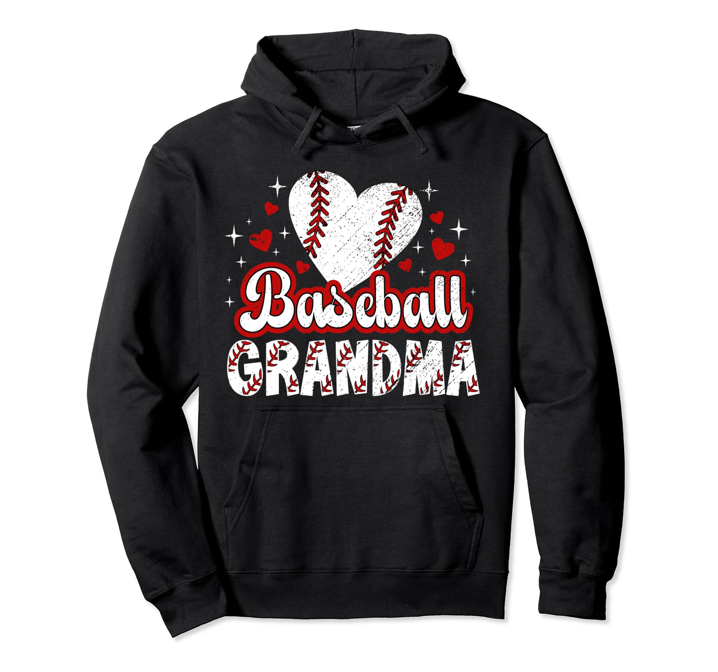 Baseball Grandma Proud Grandma Hoodie - Minimalist Print Men Women - T-Shirt, Sweatshirt, Hoodie