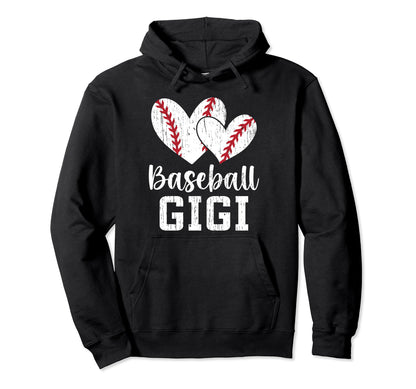 Baseball Gigi Hearts Grandma Gigi Baseball Hoodie - Novelty Apparel Unisex - T-Shirt, Sweatshirt, Hoodie