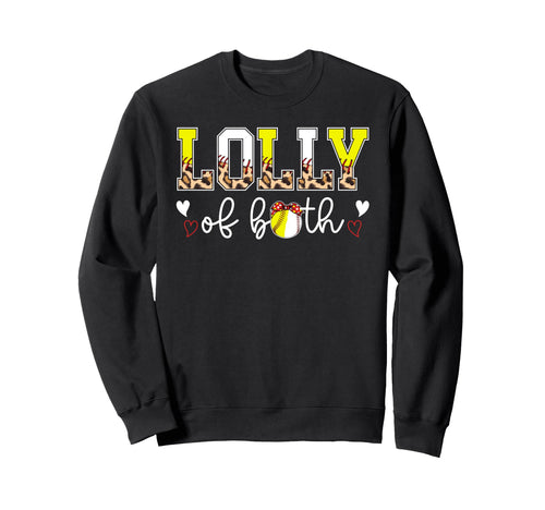 Lolly Both Leopard Softball Baseball Sweatshirt - Minimalist Print Unisex - T-Shirt, Sweatshirt, Hoodie