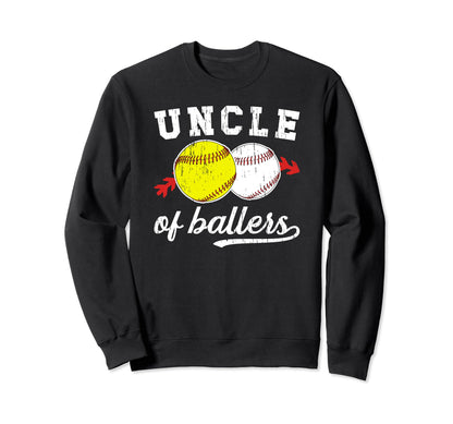 Uncle Ballers Baseball Softball Sweatshirt - Fun Novelty Design for Adults - T-Shirt, Sweatshirt, Hoodie
