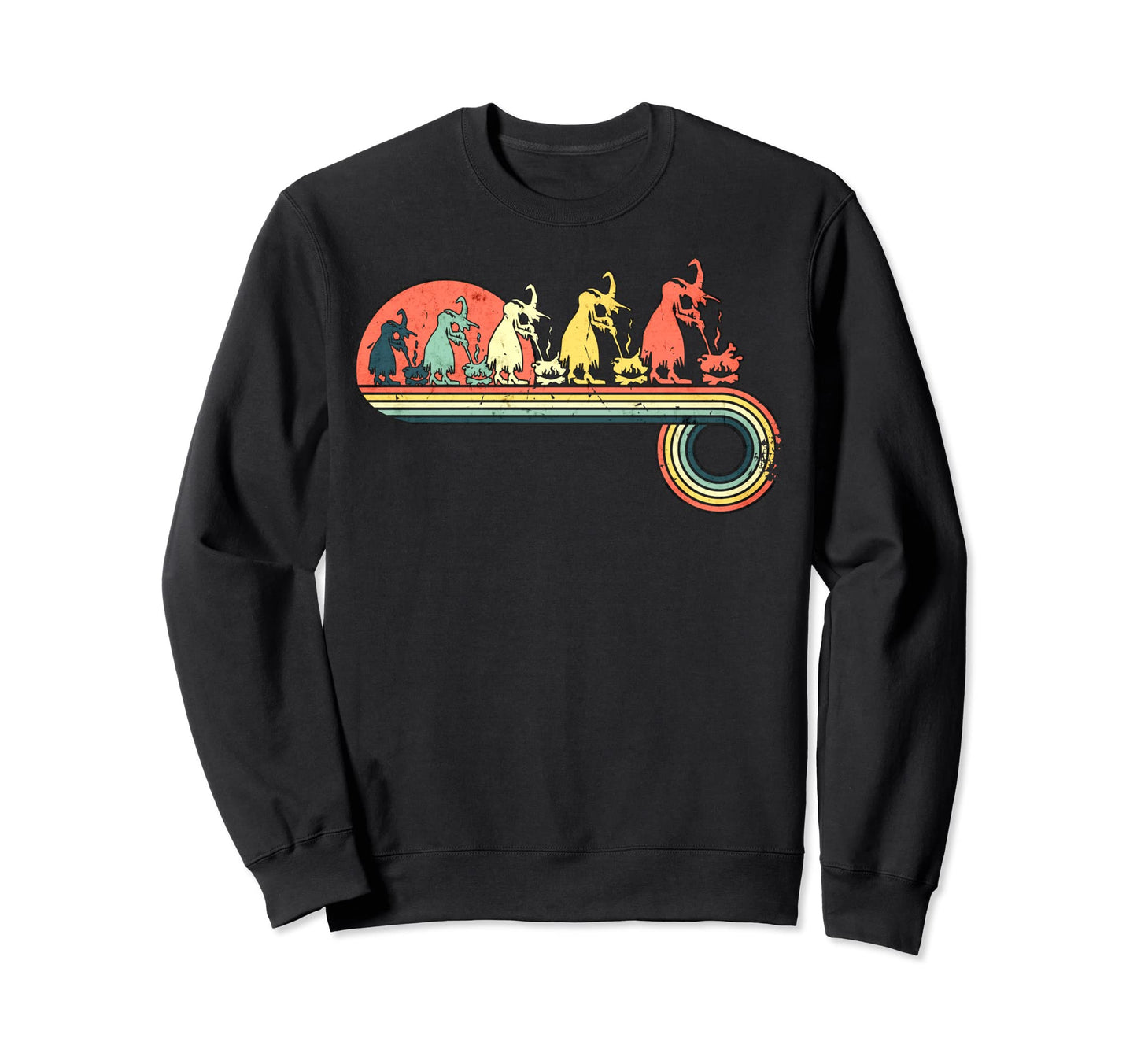 Halloween Witch Cooking Sunset Sweatshirt - Casual Everyday Wear Unisex - T-Shirt, Sweatshirt, Hoodie