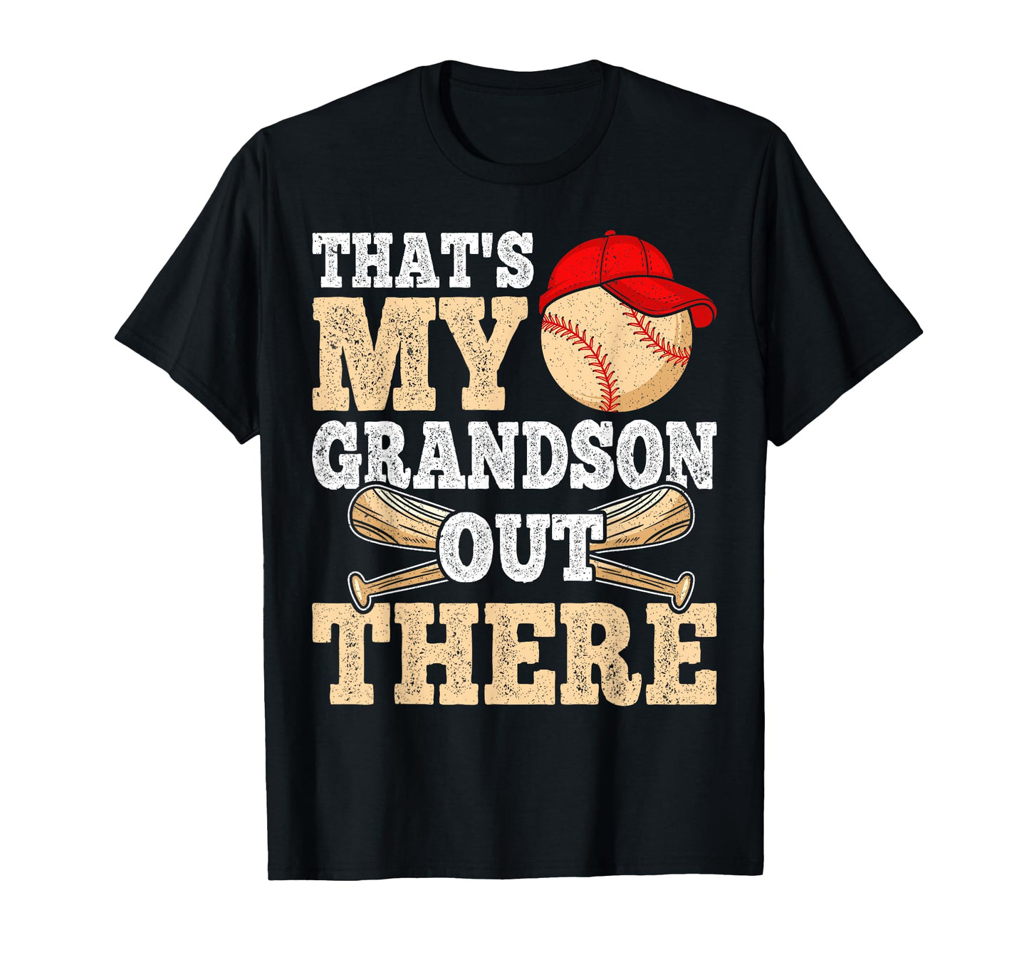 Thats My Grandson Out There Baseball T-Shirt - Minimalist Print Men Women - T-Shirt, Sweatshirt, Hoodie