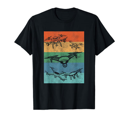 Quadcopter Drone Pilot Quadrotor Fpv T-Shirt - Aesthetic Graphic Men Women - T-Shirt, Sweatshirt, Hoodie