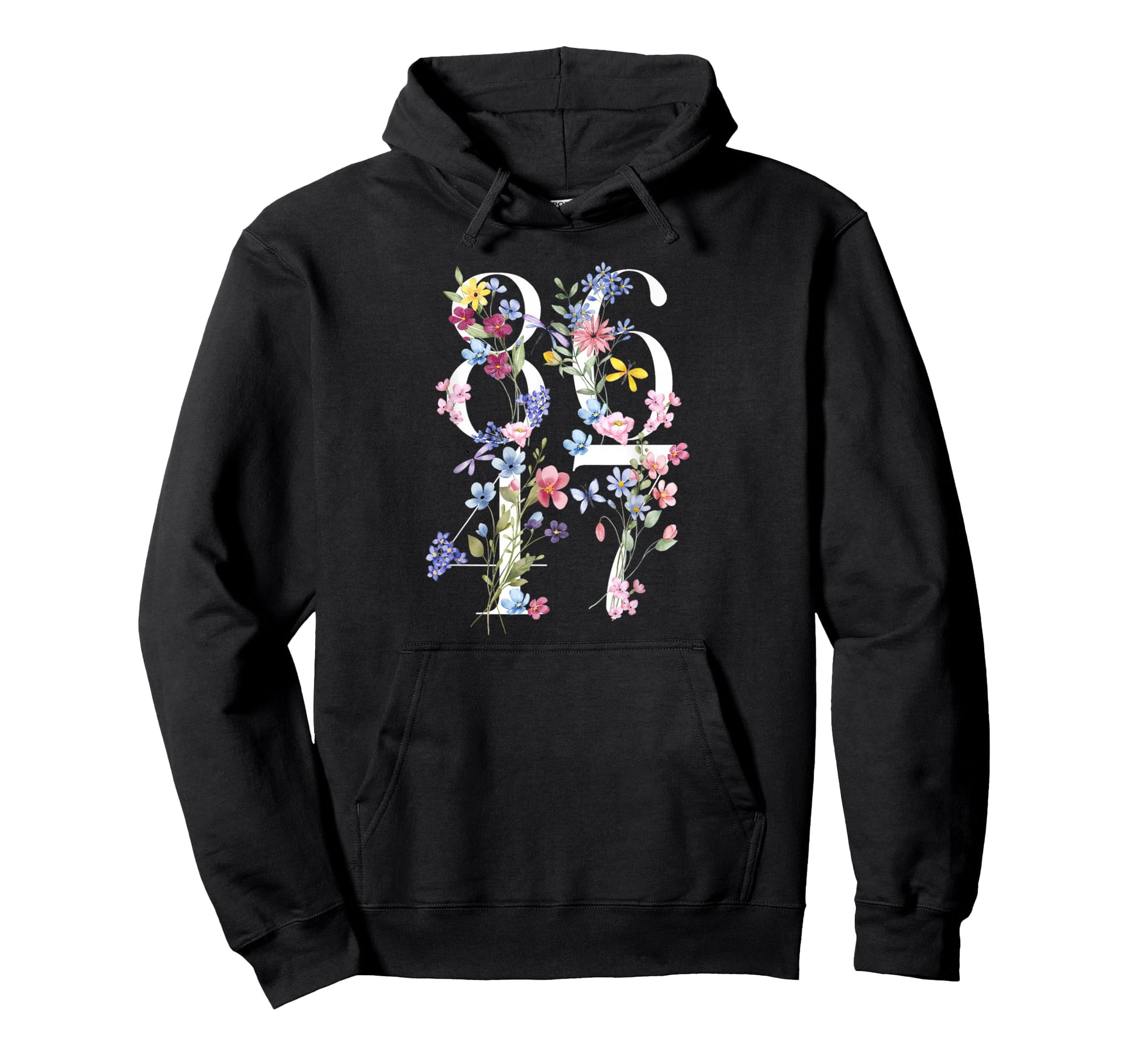 8647 Sarcastic Floral Boho 86 47 Hoodie - Fun Novelty Design Men Women - T-Shirt, Sweatshirt, Hoodie