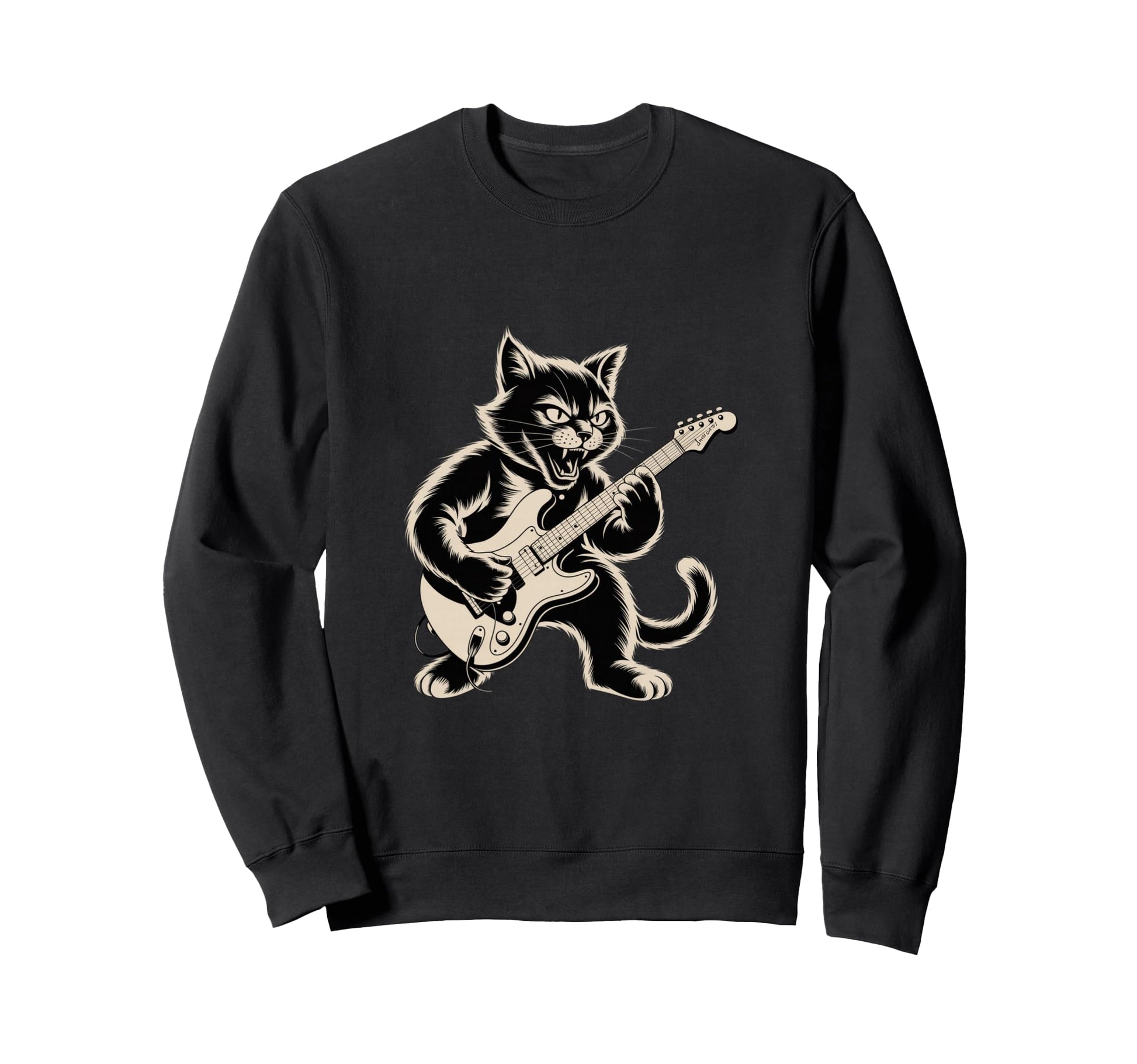 Cat Playing Loud Electric Sweatshirt - Casual Everyday Wear for Adults - T-Shirt, Sweatshirt, Hoodie
