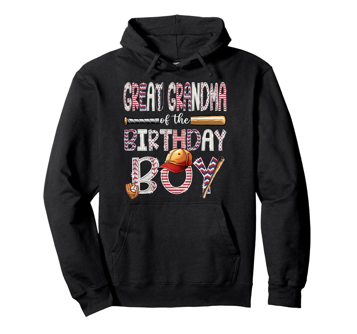 Great Grandma Birthday Baseball Player Hoodie - Fun Novelty Design Unisex - T-Shirt, Sweatshirt, Hoodie