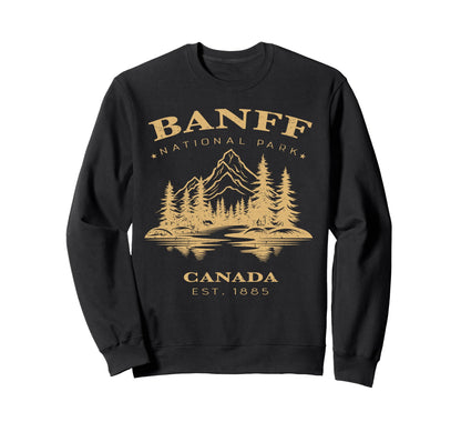 Banff National Park Canada Souvenir Sweatshirt - Minimalist Print Unisex - T-Shirt, Sweatshirt, Hoodie