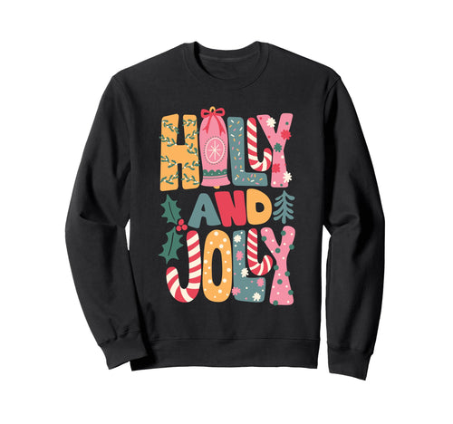 Boho Colorful Holiday Candy Cane Sweatshirt - Trendy Graphic Unisex - T-Shirt, Sweatshirt, Hoodie