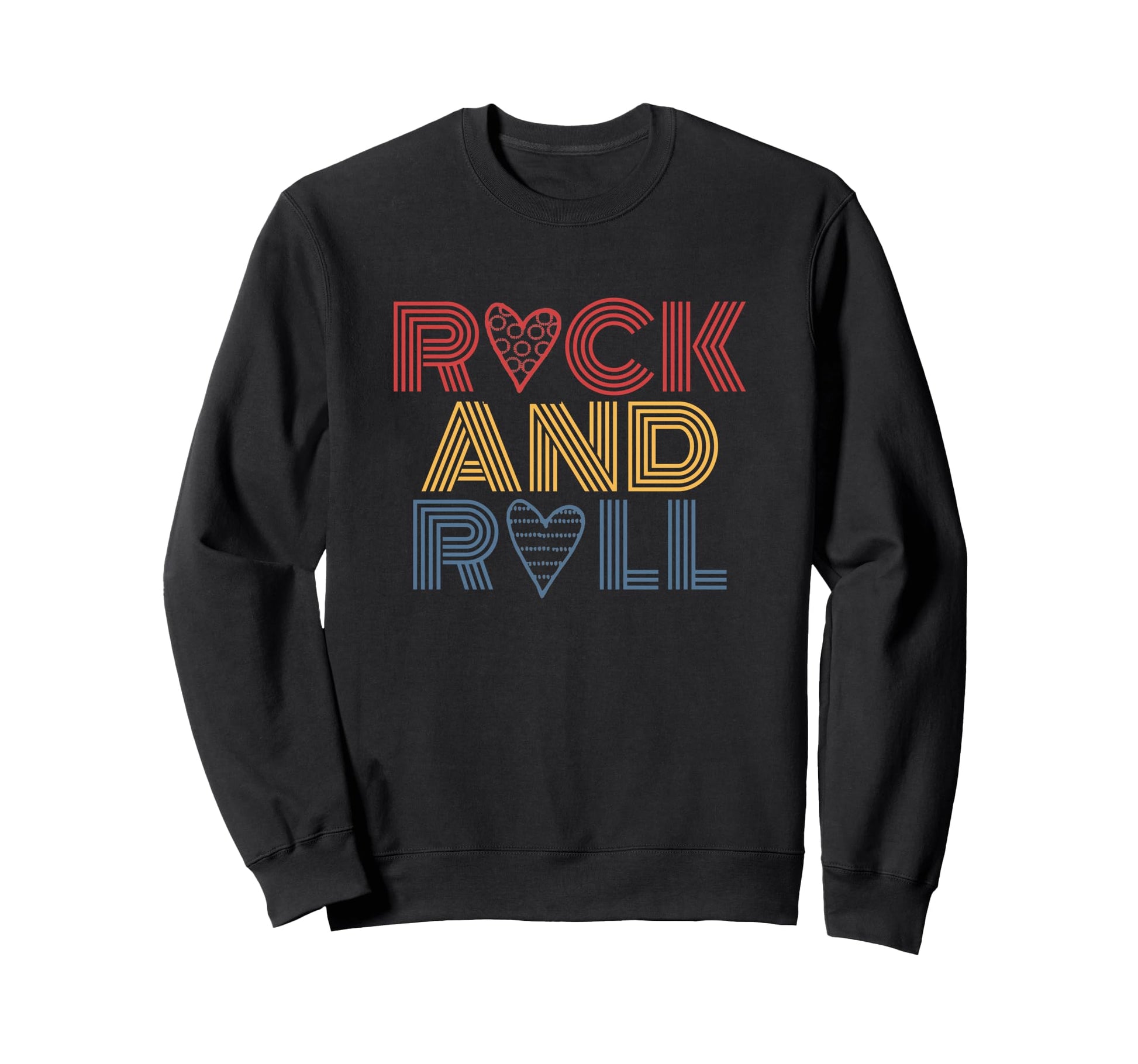 I Love Rock And Roll Rainbow 70S Sweatshirt - Custom Art Print Men Women - T-Shirt, Sweatshirt, Hoodie