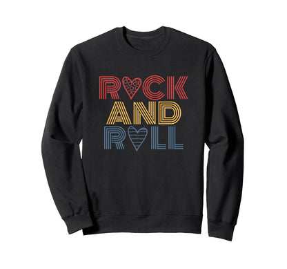 I Love Rock And Roll Rainbow 70S Sweatshirt - Custom Art Print Men Women - T-Shirt, Sweatshirt, Hoodie