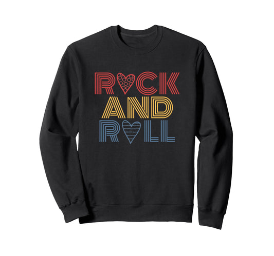 I Love Rock And Roll Rainbow 70S Sweatshirt - Custom Art Print Men Women - T-Shirt, Sweatshirt, Hoodie