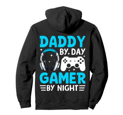 Daddy Day Gamer Night Funny Gaming Hoodie - Custom Art Print Unisex - T-Shirt, Sweatshirt, Hoodie