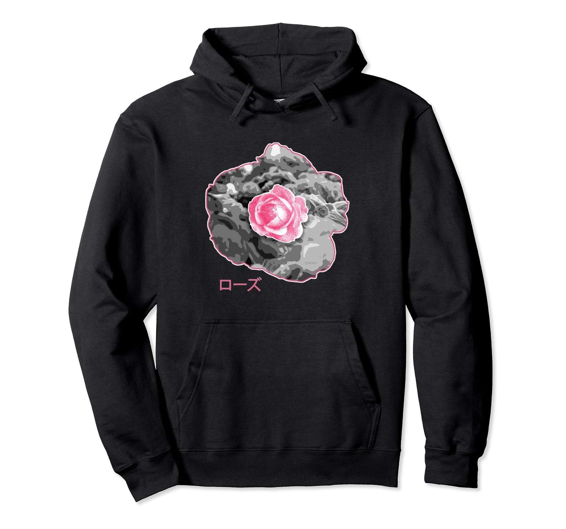 Sad Rose Floral Japanese Aesthetic Hoodie - Unique Graphic Men Women - T-Shirt, Sweatshirt, Hoodie