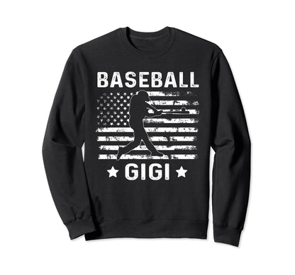 Baseball Gigi Grandma Usa Flag 4Th Sweatshirt - Unique Graphic Men Women - T-Shirt, Sweatshirt, Hoodie