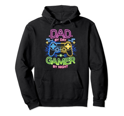 Dad Day Gamer Night Funny Fathers Hoodie - Aesthetic Graphic for Adults - T-Shirt, Sweatshirt, Hoodie