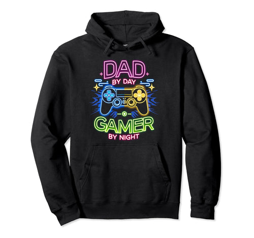 Dad Day Gamer Night Funny Fathers Hoodie - Aesthetic Graphic for Adults - T-Shirt, Sweatshirt, Hoodie