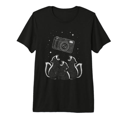 Funny Skunk Photographers Howling T-Shirt - Aesthetic Graphic Men Women - T-Shirt, Sweatshirt, Hoodie