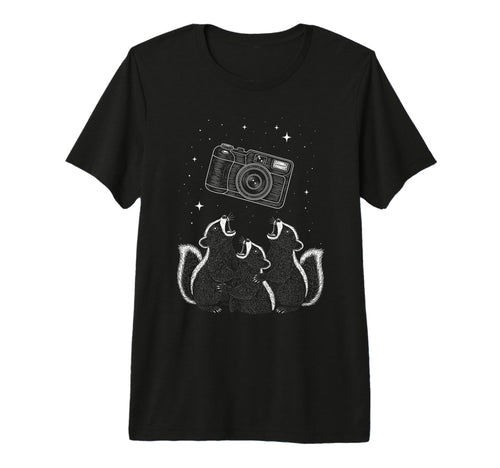 Funny Skunk Photographers Howling T-Shirt - Aesthetic Graphic Men Women - T-Shirt, Sweatshirt, Hoodie