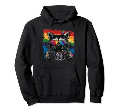 Funny Raccoon Love Sunglasses Summer Hoodie - Custom Art Print Men Women - T-Shirt, Sweatshirt, Hoodie