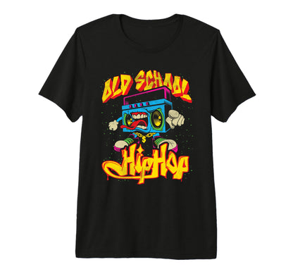 Old School Hip Hop Boombox Graffiti T-Shirt - Graphic Print Unisex - T-Shirt, Sweatshirt, Hoodie