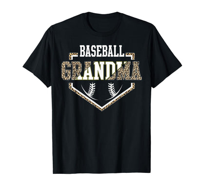 Baseball Grandma Leopard Nana Gigi Family T-Shirt - Graphic Print Unisex - T-Shirt, Sweatshirt, Hoodie
