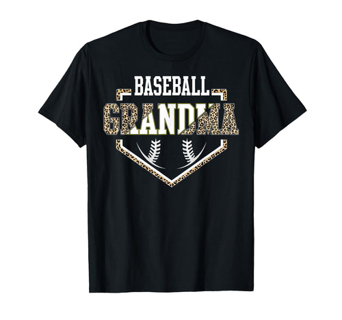 Baseball Grandma Leopard Nana Gigi Family T-Shirt - Graphic Print Unisex - T-Shirt, Sweatshirt, Hoodie