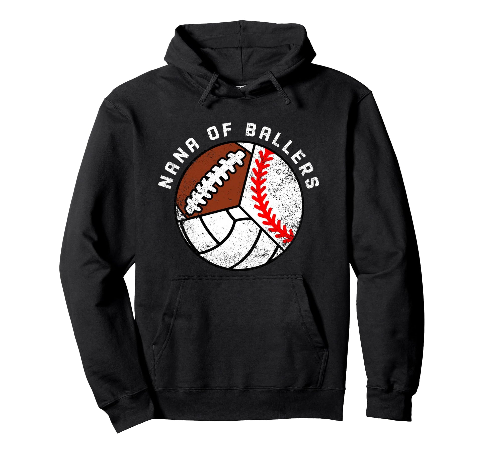 Nana Ballers Funny Baseball Volleyball Hoodie - Minimalist Print Unisex - T-Shirt, Sweatshirt, Hoodie