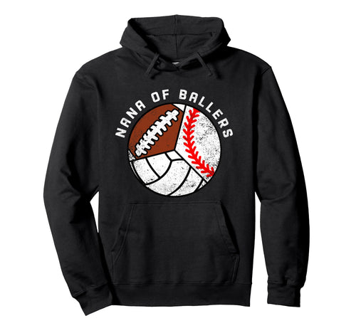 Nana Ballers Funny Baseball Volleyball Hoodie - Minimalist Print Unisex - T-Shirt, Sweatshirt, Hoodie