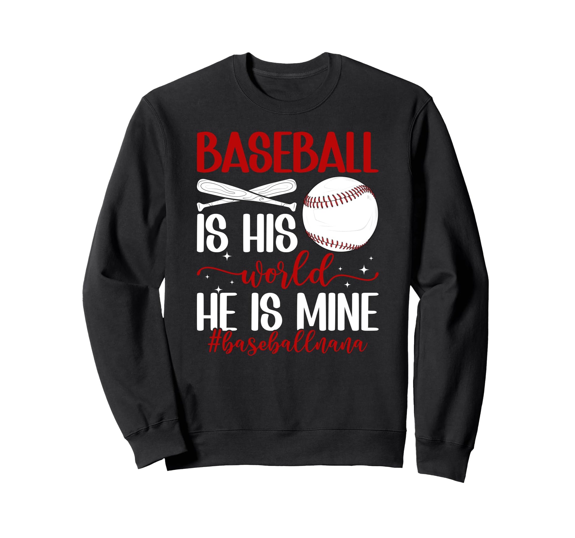 Baseball Nana Grandma Proud Baseball Sweatshirt - Graphic Print for Adults - T-Shirt, Sweatshirt, Hoodie