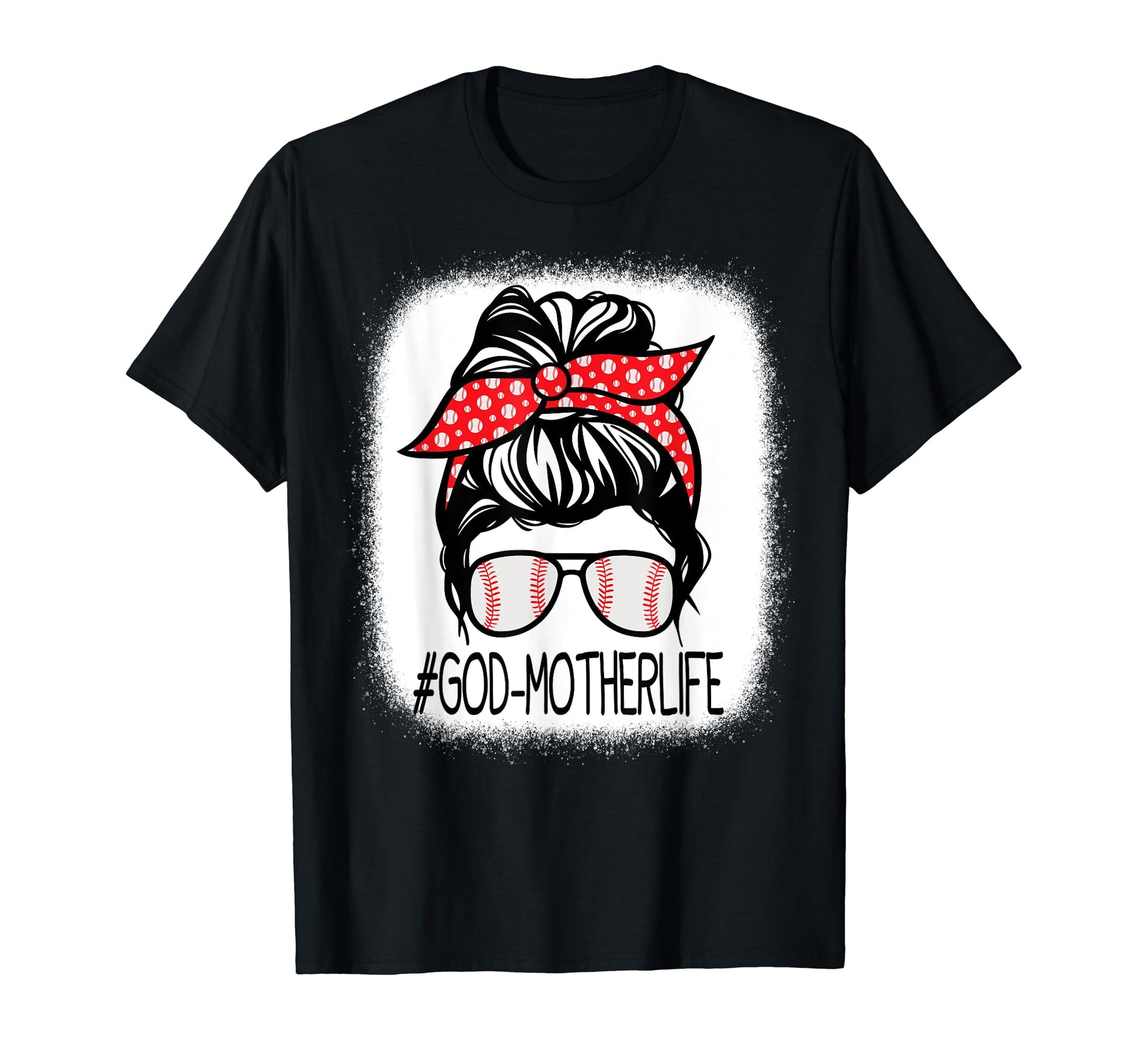 God Mother Bleached Messy Bun T-Shirt - Casual Everyday Wear Men Women - T-Shirt, Sweatshirt, Hoodie