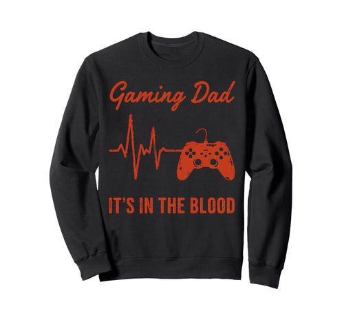 Gaming Dad Gaming Heartbeat Sweatshirt - Custom Art Print for Adults - T-Shirt, Sweatshirt, Hoodie