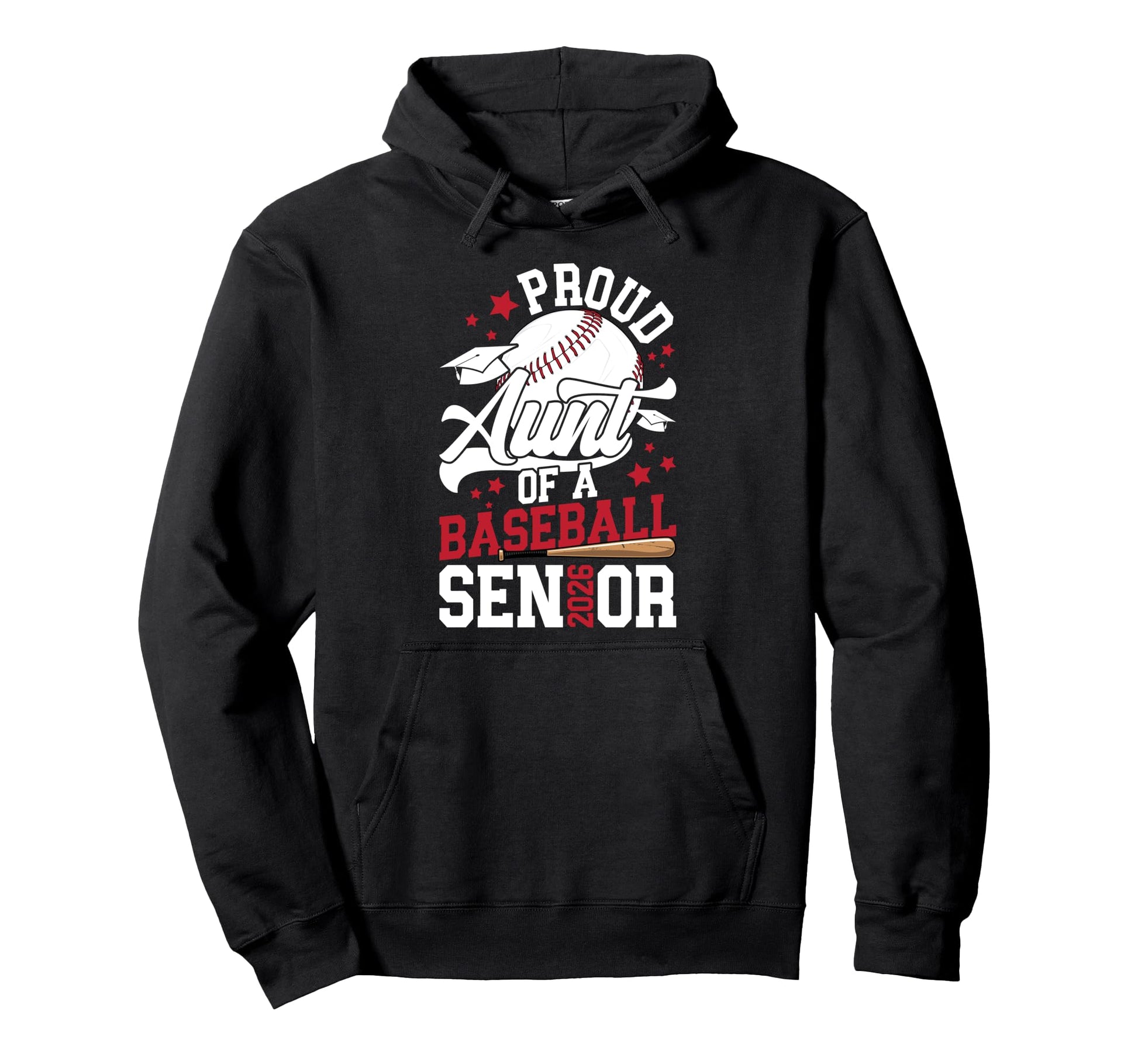 Proud Aunt Baseball Senior Aunt 2026 Hoodie - Aesthetic Graphic Unisex - T-Shirt, Sweatshirt, Hoodie