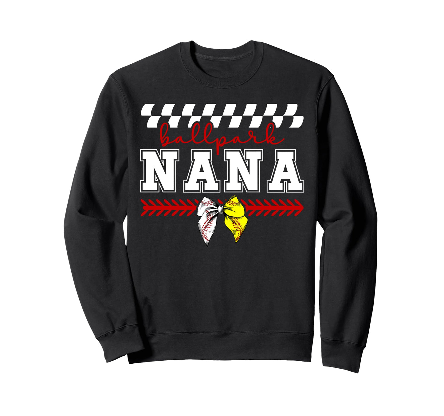Ballpark Nana Grandma Baseball Sweatshirt - Aesthetic Graphic for Adults - T-Shirt, Sweatshirt, Hoodie