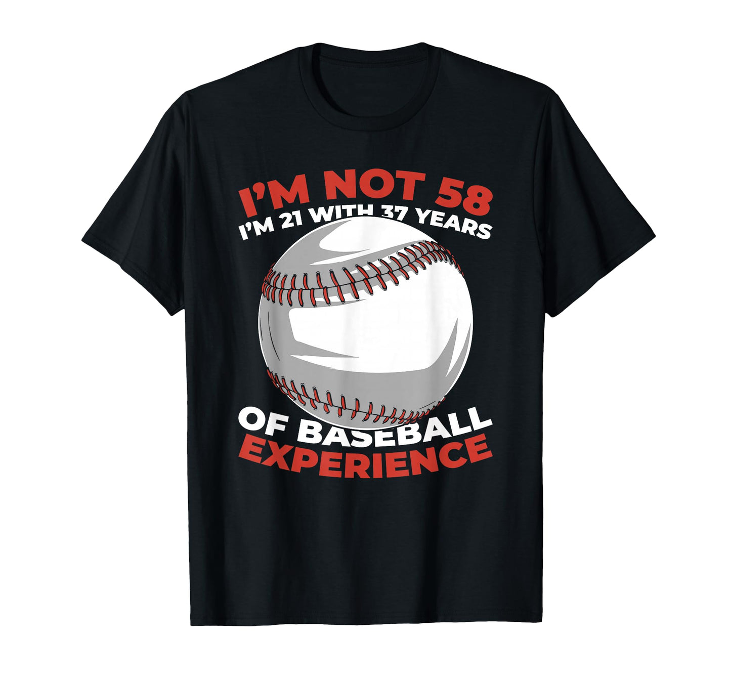 58 Years Old Baseballer Team Player T-Shirt - Unique Graphic Men Women - T-Shirt, Sweatshirt, Hoodie