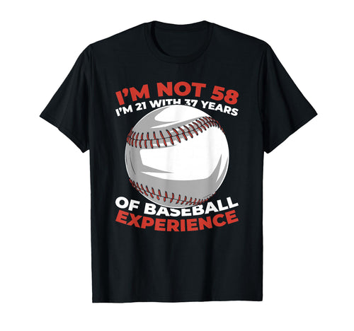 58 Years Old Baseballer Team Player T-Shirt - Unique Graphic Men Women - T-Shirt, Sweatshirt, Hoodie