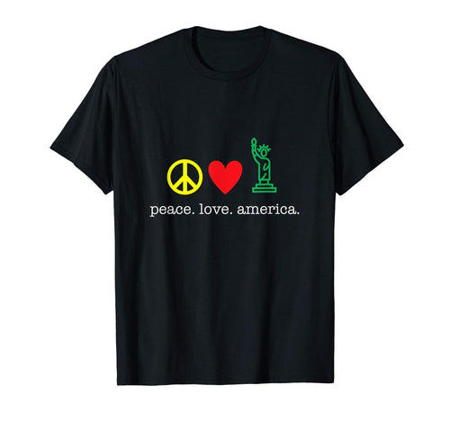 American Pride Patriotic Peace And Love T-Shirt - Trendy Graphic for Adults - T-Shirt, Sweatshirt, Hoodie