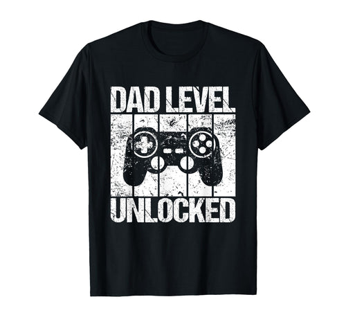 Dad Level Unlocked Gaming Controller T-Shirt - Custom Art Print Unisex - T-Shirt, Sweatshirt, Hoodie
