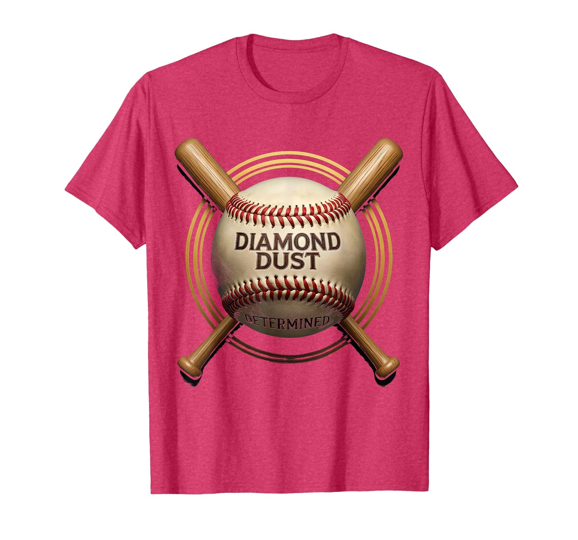 Diamond Dust Determined Baseball T-Shirt - Fun Novelty Design for Adults - T-Shirt, Sweatshirt, Hoodie