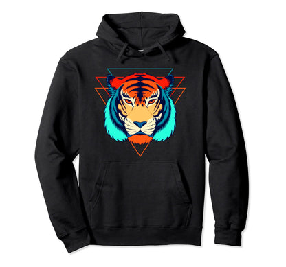 Tiger Vaporwave Retrowave Aesthetic Hoodie - Trendy Graphic Men Women - T-Shirt, Sweatshirt, Hoodie